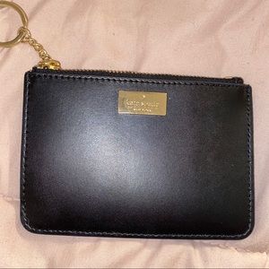 KATE SPADE Smooth Black Cardholder Keychain Used
